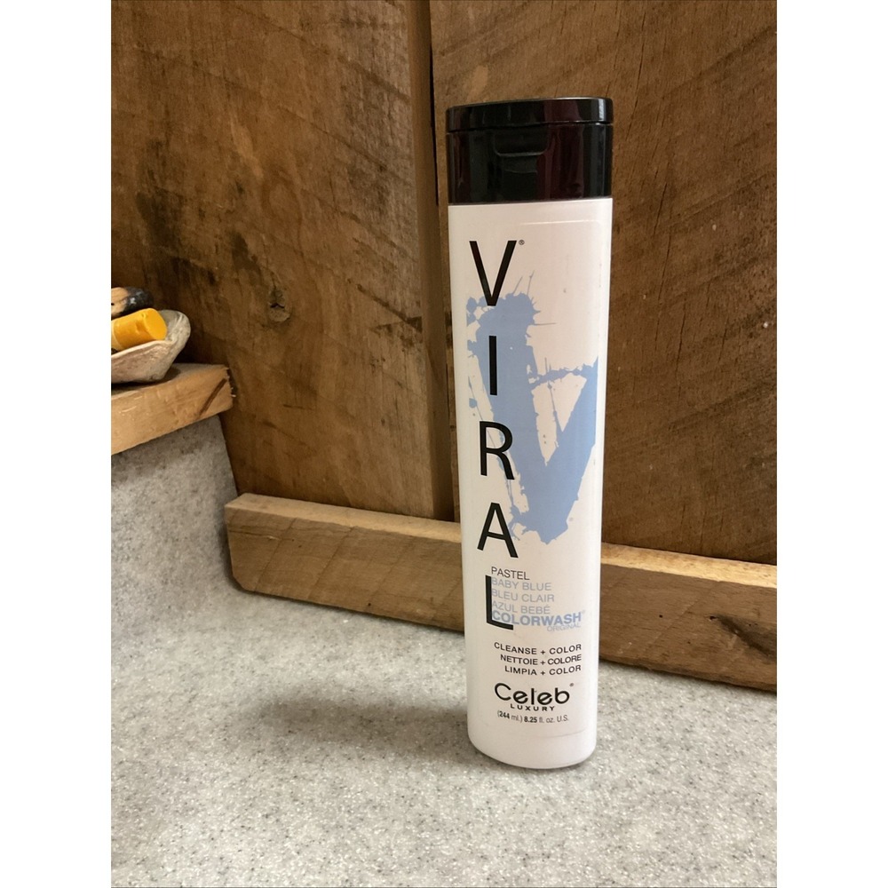 Celeb Luxury Viral Colorwash Pastel Baby Blue 8.25 oz Color Depositing Shampoo